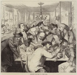 Discussing the War in a Paris Cafe